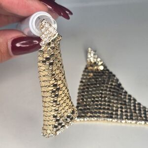 Gold Chainmail Style Earrings